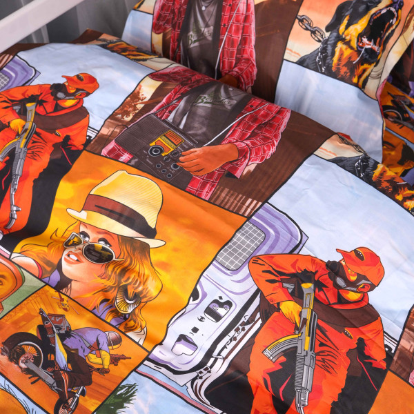 Фото - Комплект постельного белья MirSon 200х220 см 17-0898 GTA City Ranforce Elite (2200012395615)