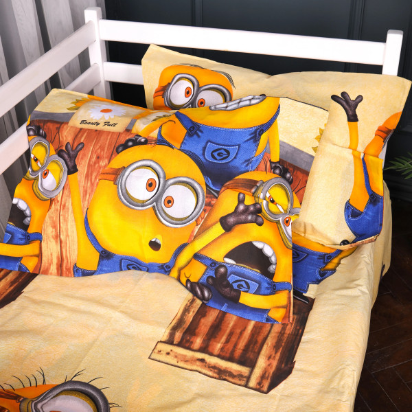 Фото - Комплект постельного белья MirSon 175х210 см 17-0899 Minions Fun Бязь (2200012395851)