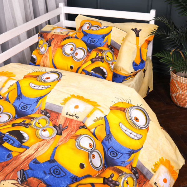 Фото - Комплект постельного белья MirSon 175х210 см 17-0899 Minions Fun Бязь (2200012395851)