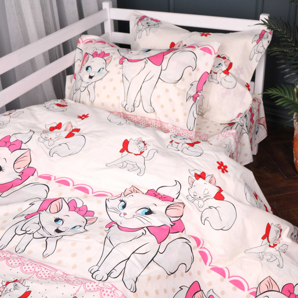 Фото - Комплект постільної білизни MirSon 200х220 см Kids Time 17-0904 Little Pink Kitty Бязь (2200012399873)