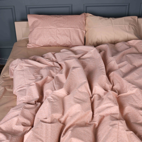 Фото - Комплект постільної білизни MirSon 200х220 см 22-1444 Gentle Peach Glow Сатин (2200012406953)