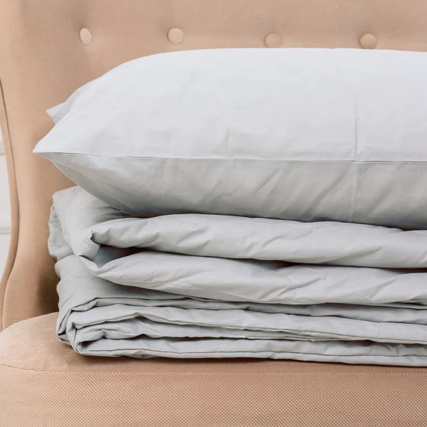 Фото - Ковдра літня двоспальна євро MirSon Ecosilk №2304 Light Gray 220x240 (2200003027938)