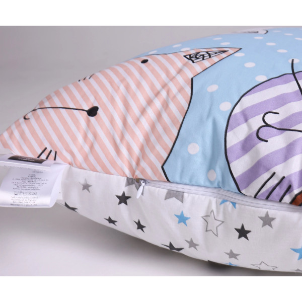 Фото - Подушка стандартна MirSon бавовняна Whales (2200004815145)