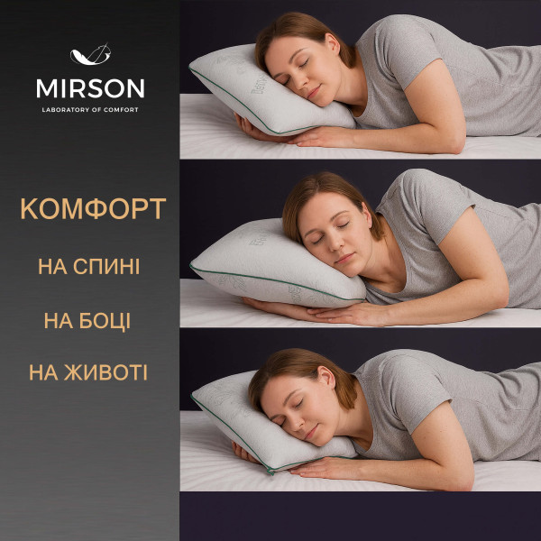 Фото - Подушка ортопедическая MirSon №4000 Green Nature Julia WoMen 59х43х10 см (2200006422082)
