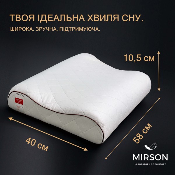 Фото - Подушка ортопедична MirSon №6021 Steep Line Jojo 58х40х10.5 (2200003261233)