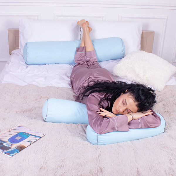 Фото - Подушка валик MirSon №8536 Naturale Line 14-4121 Blanco 100% Memory 15x50 см (2200006340454)