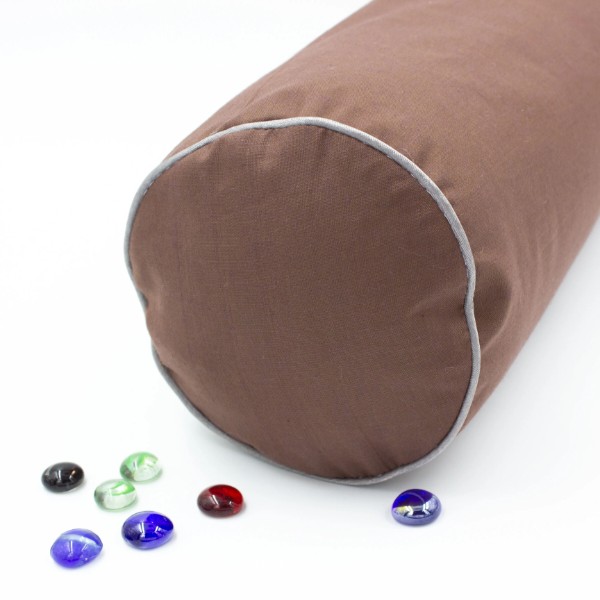 Фото - Подушка валик MirSon №8377 Naturale Line 19-1217 Chocolate Perla BamBoo 60х20 см (2200006252498)