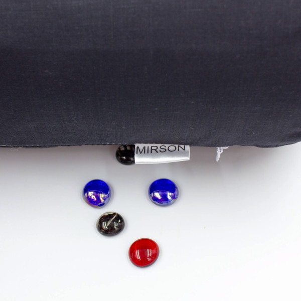 Фото - Подушка валик MirSon №8582 Naturale Line 16-9000 Black Stone Полістирол 60х16 см (2200006346227)