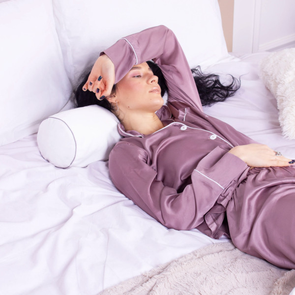 Фото - Подушка валик MirSon №8391 Velvet Line 28-0001 White BamBoo 100х20 см (2200006253365)