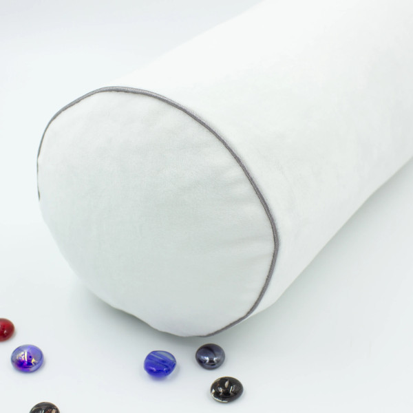 Фото - Подушка валик MirSon №8126 Velvet Line 28-0001 White EcoSilk 100х20 см (2200006249016)