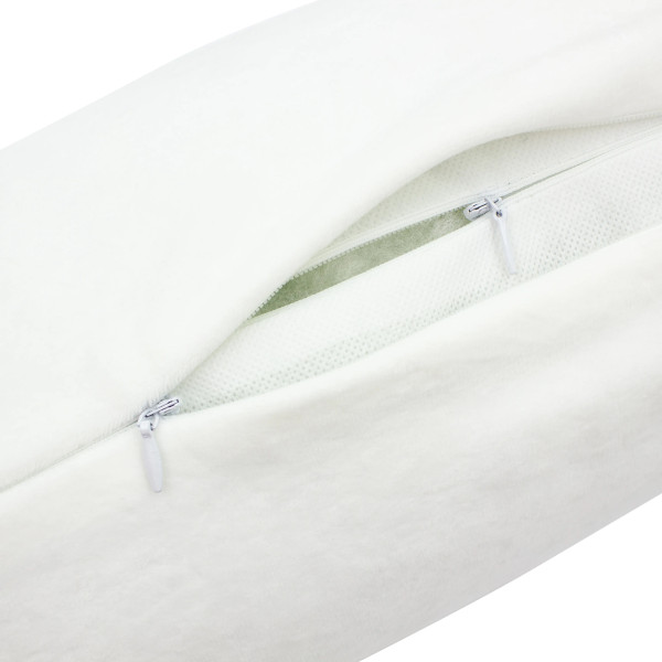 Фото - Подушка валик MirSon №8391 Velvet Line 28-0001 White BamBoo 100х20 см (2200006253365)