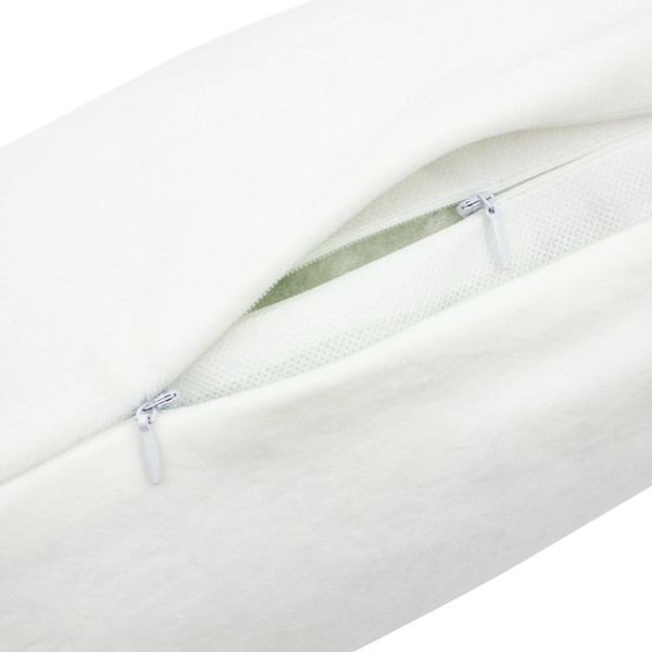 Фото - Подушка валик MirSon №8553 Velvet Line 28-0001 White 100% Memory 70х20 см (2200006344513)