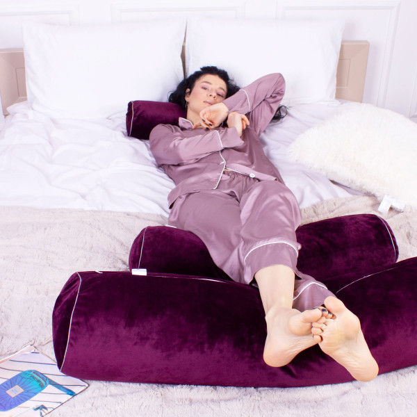 Фото - Подушка валик MirSon №8393 Velvet Line 28-0002 Excalibur BamBoo 100х16 см (2200006253471)