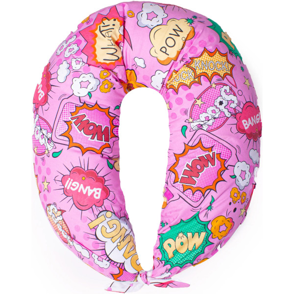 Фото - Подушка для годування MirSon №8324 Print Line 17-0512 Bombs pink Бязь 30х170х20 см (2200006200499)