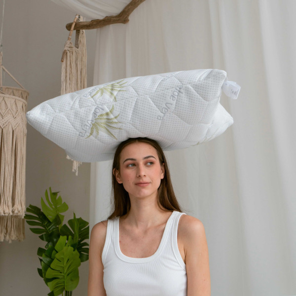 Фото - Подушка стандартна MirSon №871 Alberto з Евкаліптом Hand made Пружна 40х60 см (2200003210897)