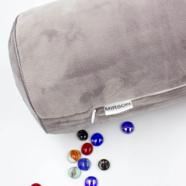 Фото - Подушка валик MirSon №8129 Velvet Line 28-0005 Ashen EcoSilk 100х20 см (2200006249191)