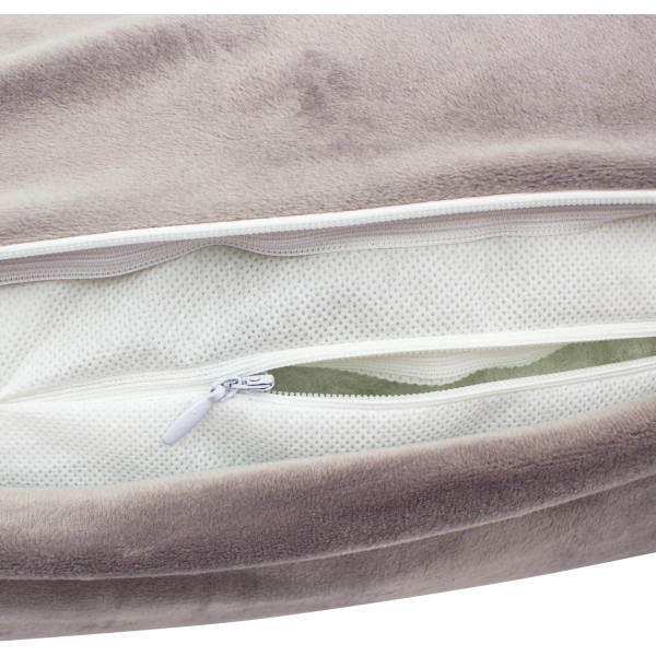 Фото - Подушка валик MirSon №8129 Velvet Line 28-0005 Ashen EcoSilk 100х20 см (2200006249191)