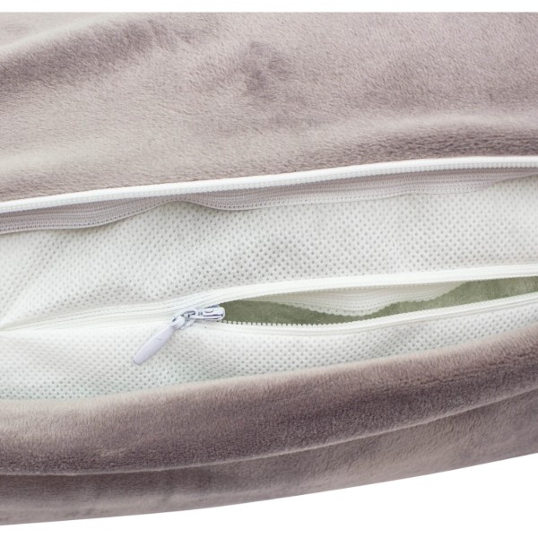 Фото - Подушка валик MirSon №8556 Velvet Line 28-0005 Ashen 100% Memory 70х20 см (2200006344698)