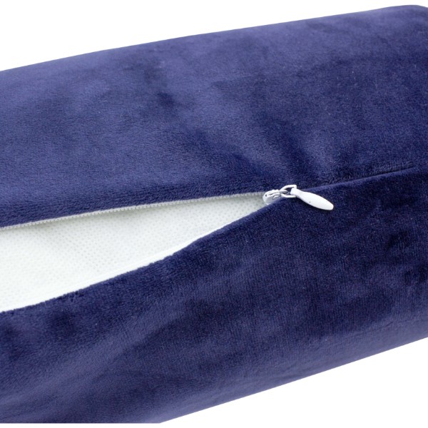 Фото - Подушка валик MirSon №8589 Velvet Line 28-0006 Navy blue Полістирол 60х16 см (2200006346647)