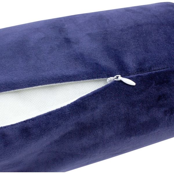 Фото - Подушка валик MirSon №8589 Velvet Line 28-0006 Navy blue Полистирол 100х20 см (2200006346692)