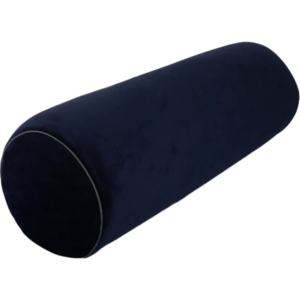 Фото - Подушка валик MirSon №8493 Velvet Line 28-0006 Navy blue Велюр Пена Memory Антиаллергенная 50х20 см (2200006340027)