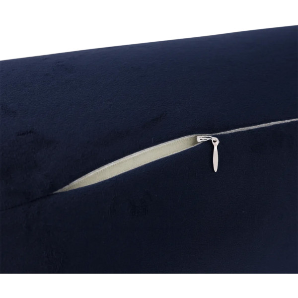 Фото - Подушка валик MirSon №8493 Velvet Line 28-0006 Navy blue Велюр Пена Memory Антиаллергенная 50х20 см (2200006340027)