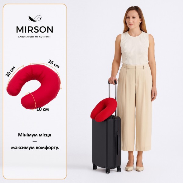 Фото - Подушка дорожная MirSon №8741 Naturale Line 19-1655 Edmonda 50% Memory (2200006348269)