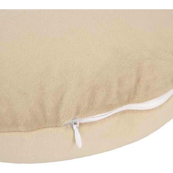 Фото - Подушка дорожня MirSon №8803 Velvet Line 28-0004 Cream Полістирол (2200006348887)