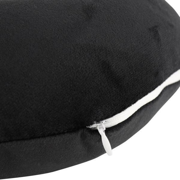 Фото - Подушка дорожня MirSon №8806 Velvet Line 28-0007 Black Полістирол (2200006348917)
