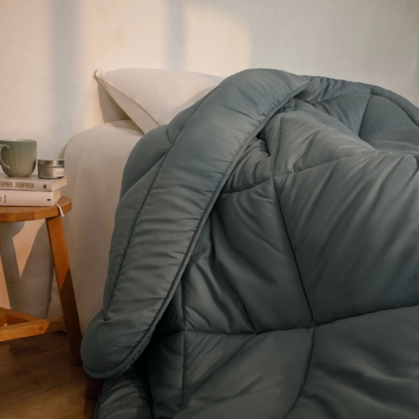 Фото - Ковдра всесезонна полуторна MirSon EcoSilk №9005 Eco Light Gray 140x205 см (2200005995112)