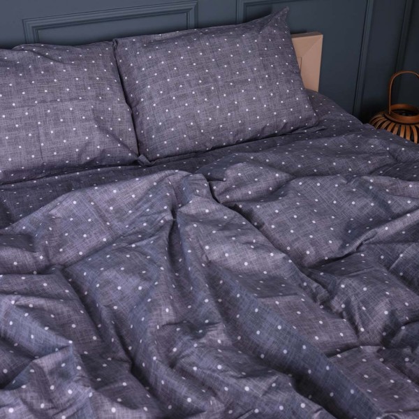 Фото - Комплект постільної білизни MirSon Бязь 17-0964 Misty Dots 200х220 см (2200013259398)