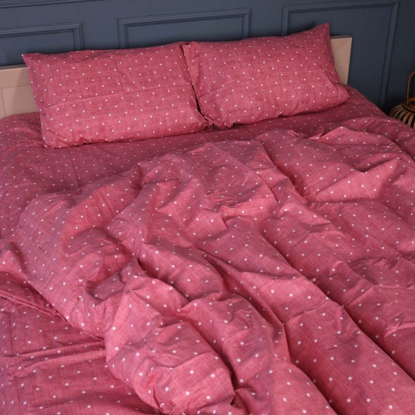 Фото - Комплект постільної білизни MirSon Бязь 17-0965 Blush Dots 200х220 см (2200013259893)