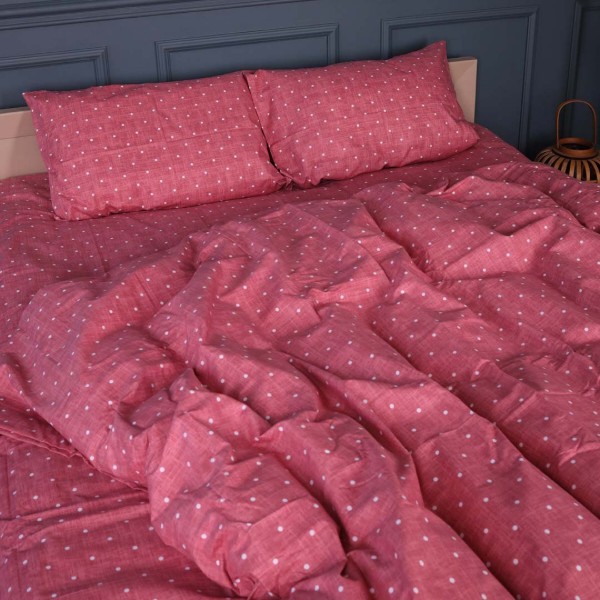 Фото - Комплект постільної білизни MirSon Бязь 17-0965 Blush Dots 200х220 см (2200013259893)