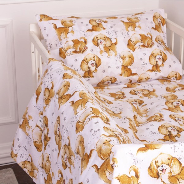 Фото - Комплект постільної білизни MirSon Бязь Kids Time 20-0020 Red dogs 143x210 см (2200007843060)
