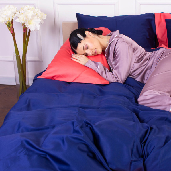 Фото - Комплект постельного белья MirSon King Size 0132+4052 Delphinium 220х240 (2200001169524)