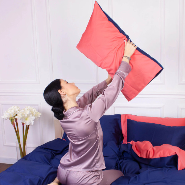 Фото - Комплект постельного белья MirSon King Size 0132+4052 Delphinium 220х240 (2200001169524)