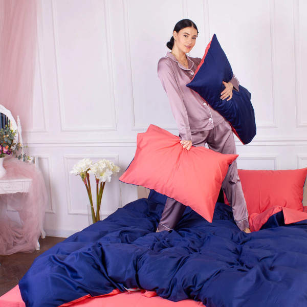 Фото - Комплект постельного белья MirSon King Size 0132+4052 Delphinium 220х240 (2200001169524)