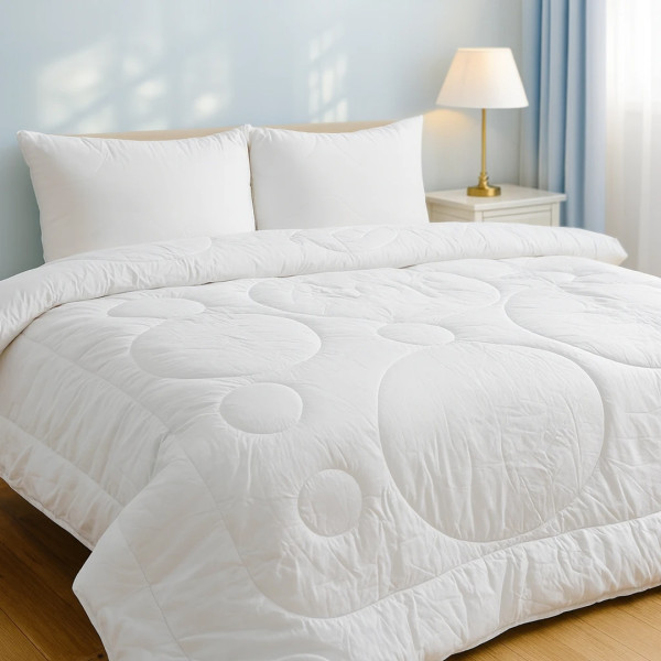 Фото - Одеяло зимнее двуспальное евро MirSon EcoSilk №1302 Bianco 220x240 см (2200001529779)