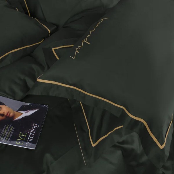 Фото - Комплект постільної білизни MirSon Imperial Satin Emerald  2 x 143 x 210 см (2200008576271)
