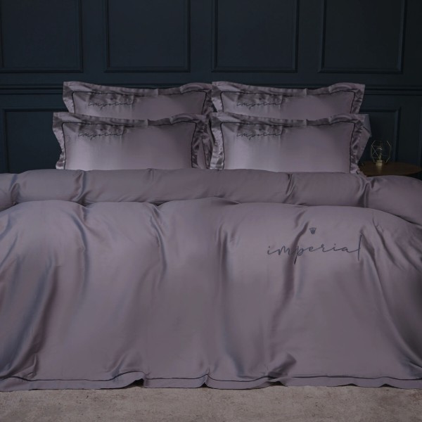 Фото - Комплект постельного белья MirSon Imperial Tencel №06 Gray 2x143x210 см (2200010755299)