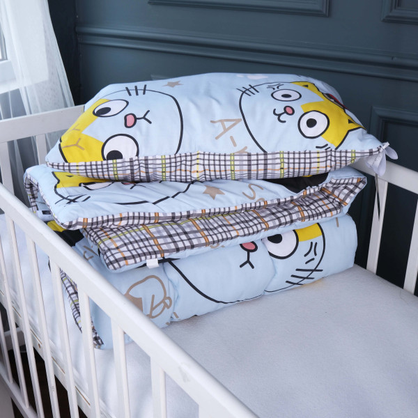 Фото - Комплект постельного белья детский MirSon Бязь Kids Time 18-0007 Cool Cat 110 x 140 см (2200007002450)