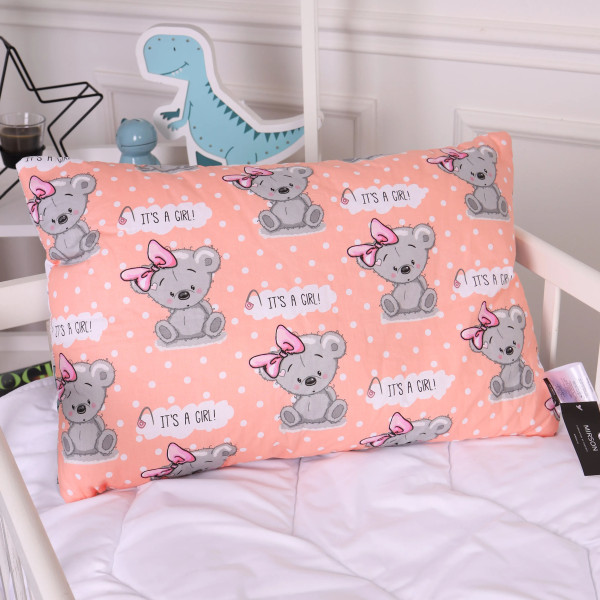 Фото - Подушка стандартная MirSon Kids Time 20-0028 Little girl Teddy 50х70 см (2200009664267)