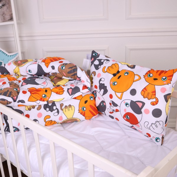 Фото - Подушка дитяча стандартна MirSon Kids Time 20-0035 Colored kittens 40х60 см EcoSilk (2200009669170)