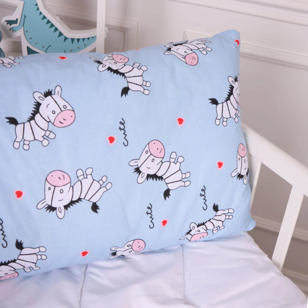 Фото - Подушка стандартная MirSon Kids Time 20-0037 Cute blue zebra 50х70 см (2200009665523)