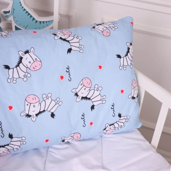 Фото - Подушка дитяча стандартна MirSon Kids Time 20-0037 Cute blue zebra 40х60 см EcoSilk (2200009669231)