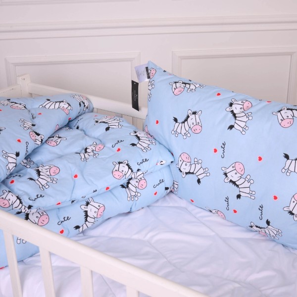 Фото - Подушка дитяча стандартна MirSon Kids Time 20-0037 Cute blue zebra 40х60 см EcoSilk (2200009669231)