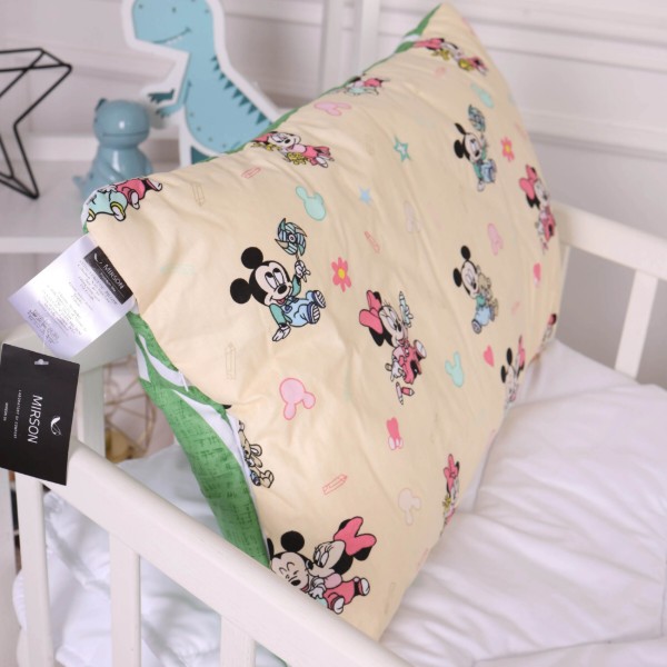 Фото - Подушка детская стандартная MirSon Kids Time 20-0043 Green Mikey Mouse 40х60 см EcoSilk (2200009669415)