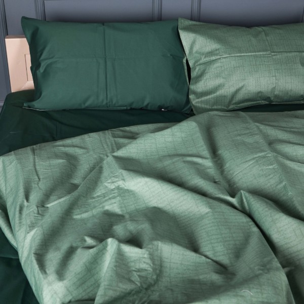 Фото - Комплект постільної білизни MirSon King Size 220х240 см 22-1445 Green Marble (2200012415511)