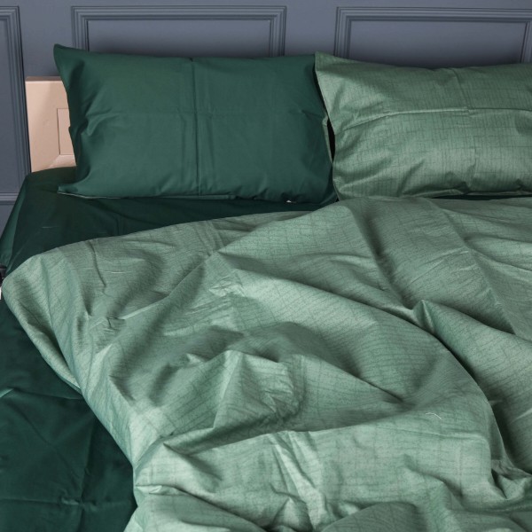 Фото - Комплект постільної білизни MirSon King Size 220х240 см 22-1445 Green Marble (2200012415511)