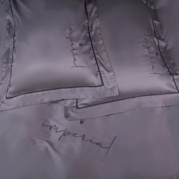 Фото - Комплект постільної білизни MirSon King Size 220х240 см Imperial Tencel №06 Gray (2200010755251)
